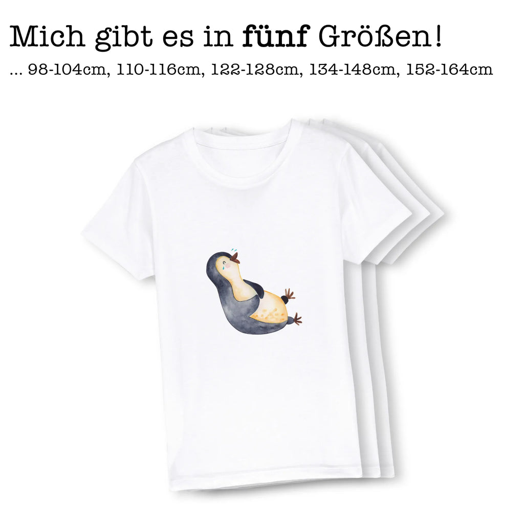 Organic Kinder T-Shirt Pinguin lachend Kinder T-Shirt, Kinder T-Shirt Mädchen, Kinder T-Shirt Jungen, Pinguin, Pinguine, lustiger Spruch, Optimismus, Fröhlich, Lachen, Humor, Fröhlichkeit