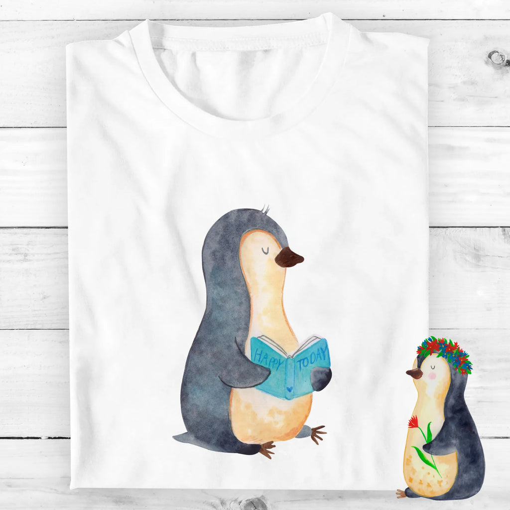 Organic Kinder T-Shirt Pinguin Buch Kinder T-Shirt, Kinder T-Shirt Mädchen, Kinder T-Shirt Jungen, Pinguin, Pinguine, Buch, Lesen, Bücherwurm, Nichtstun, Faulenzen, Ferien, Urlaub, Freizeit