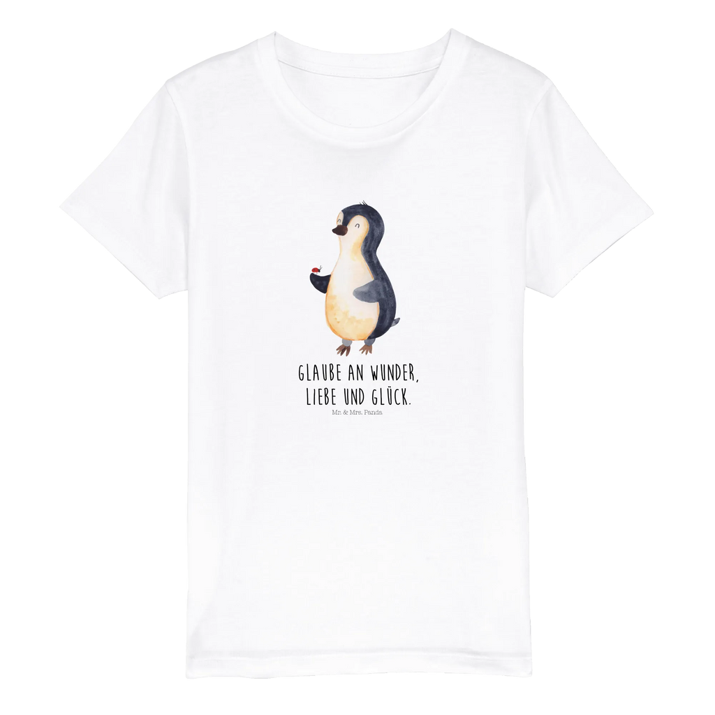 Organic Kinder T-Shirt Pinguin Marienkäfer Kinder T-Shirt, Kinder T-Shirt Mädchen, Kinder T-Shirt Jungen, Pinguin, Pinguine, Marienkäfer, Liebe, Wunder, Glück, Freude, Lebensfreude