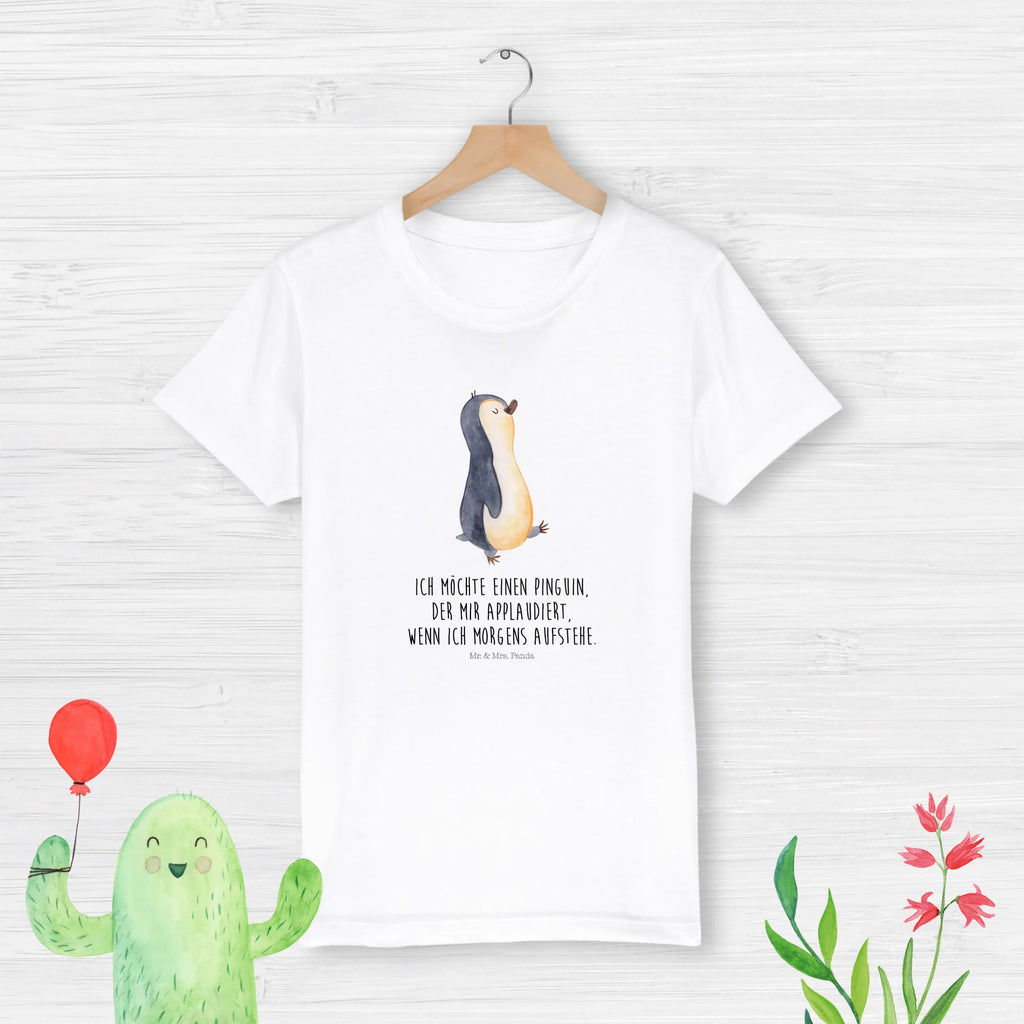 Organic Kinder T-Shirt Pinguin marschieren Kinder T-Shirt, Kinder T-Shirt Mädchen, Kinder T-Shirt Jungen, Pinguin, Pinguine, Frühaufsteher, Langschläfer, Bruder, Schwester, Familie