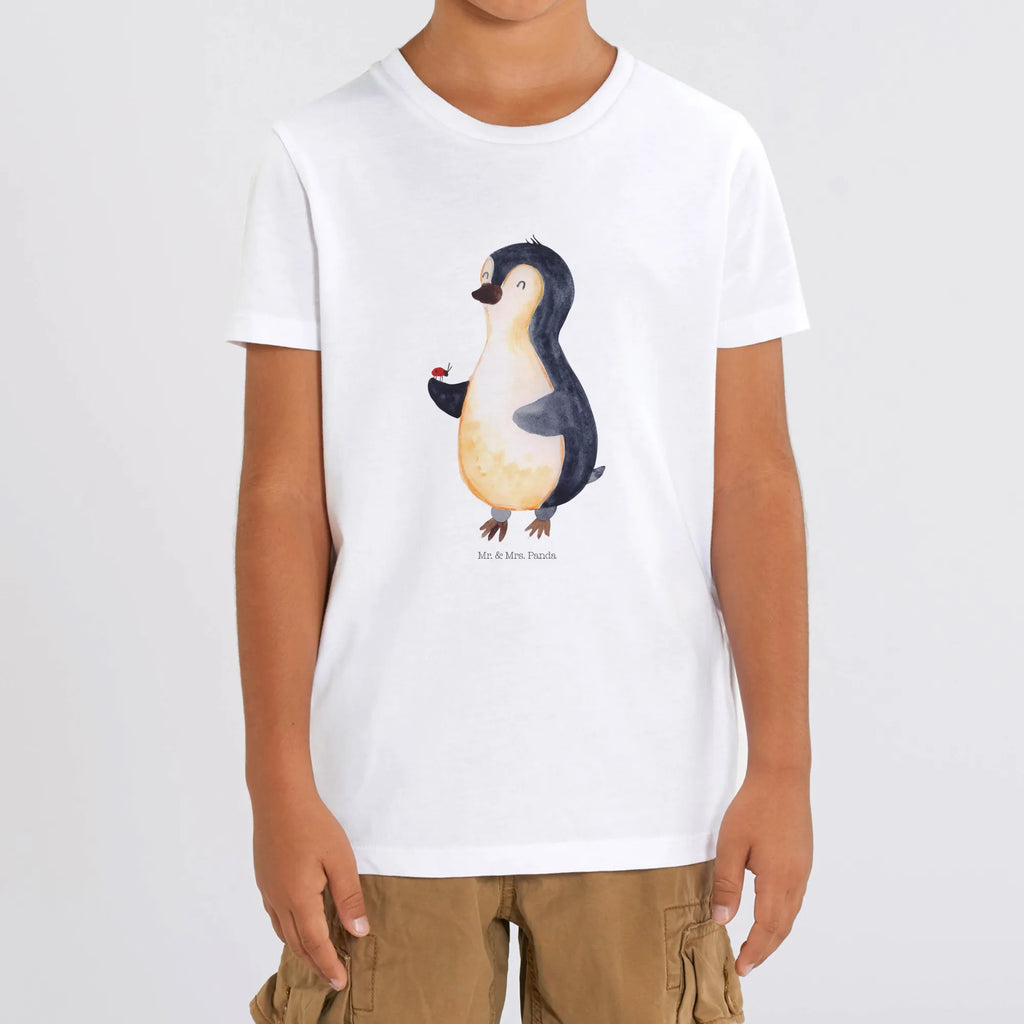 Organic Kinder T-Shirt Pinguin Marienkäfer Kinder T-Shirt, Kinder T-Shirt Mädchen, Kinder T-Shirt Jungen, Pinguin, Pinguine, Marienkäfer, Liebe, Wunder, Glück, Freude, Lebensfreude