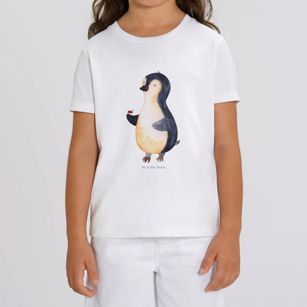 Organic Kids T-Shirt Penguin ladybug Kinder T-Shirt, Kinder T-Shirt Mädchen, Kinder T-Shirt Jungen, Pinguin, Pinguine, Marienkäfer, Liebe, Wunder, Glück, Freude, Lebensfreude