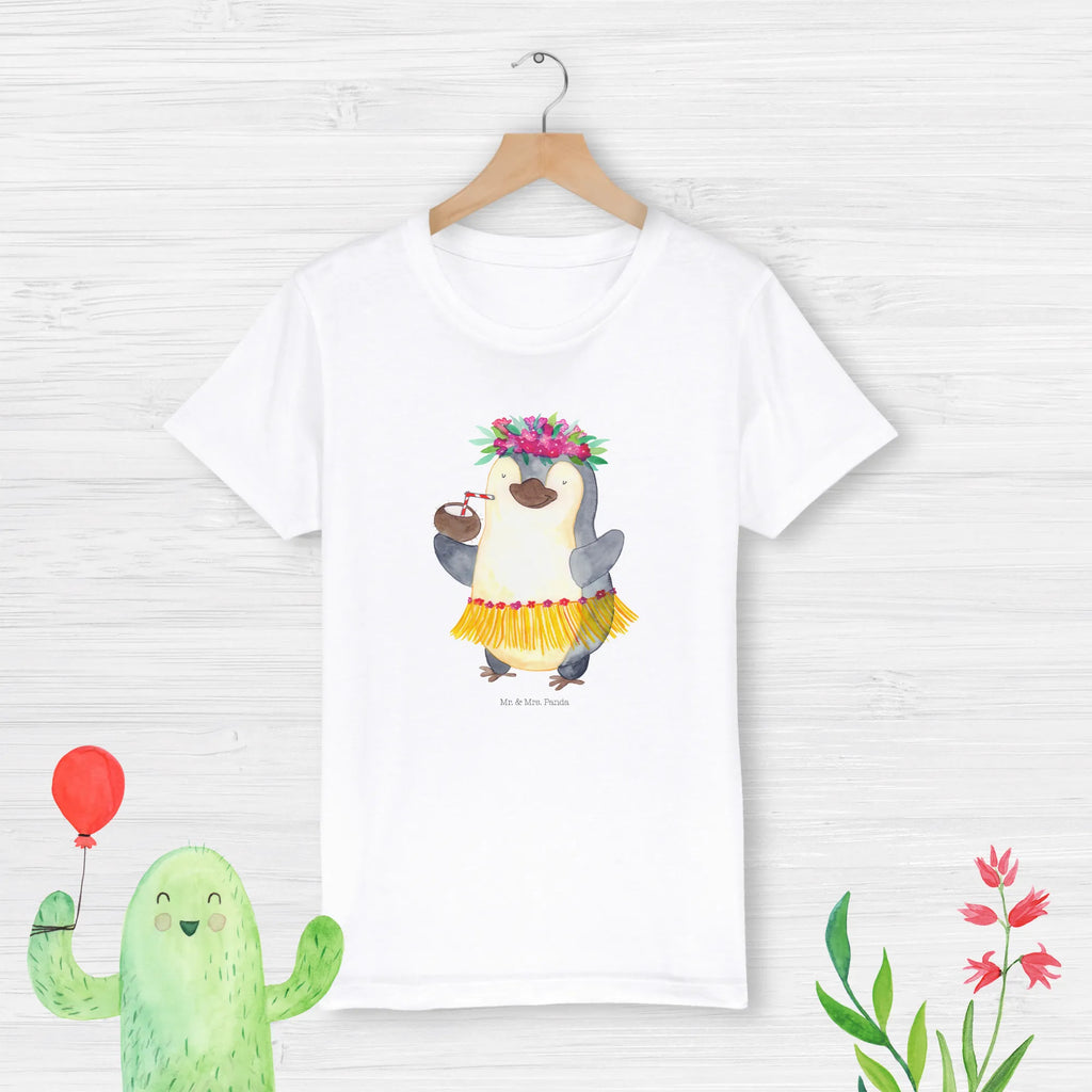 Organic Kinder T-Shirt Pinguin Kokosnuss Kinder T-Shirt, Kinder T-Shirt Mädchen, Kinder T-Shirt Jungen, Pinguin, Aloha, Hawaii, Urlaub, Kokosnuss, Pinguine