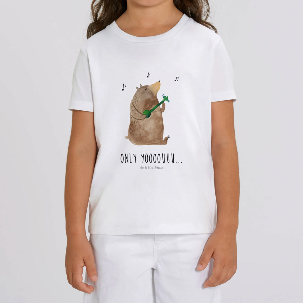 Organic Kinder T-Shirt Bär Gitarre Kinder T-Shirt, Kinder T-Shirt Mädchen, Kinder T-Shirt Jungen, Bär, Teddy, Teddybär