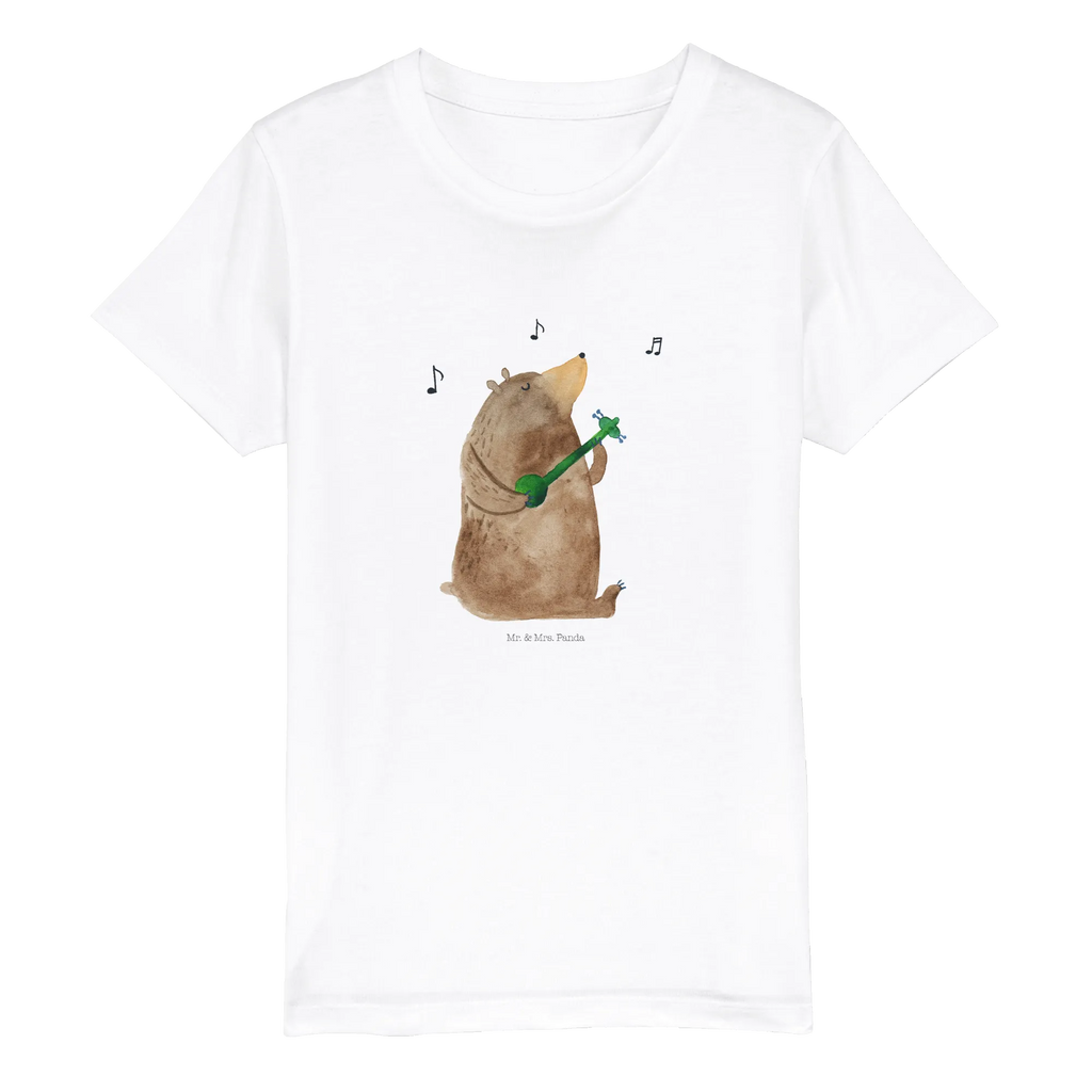 Organic Kinder T-Shirt Bär Gitarre Kinder T-Shirt, Kinder T-Shirt Mädchen, Kinder T-Shirt Jungen, Bär, Teddy, Teddybär