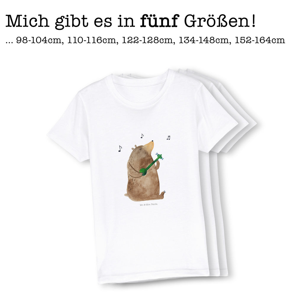 Organic Kinder T-Shirt Bär Gitarre Kinder T-Shirt, Kinder T-Shirt Mädchen, Kinder T-Shirt Jungen, Bär, Teddy, Teddybär