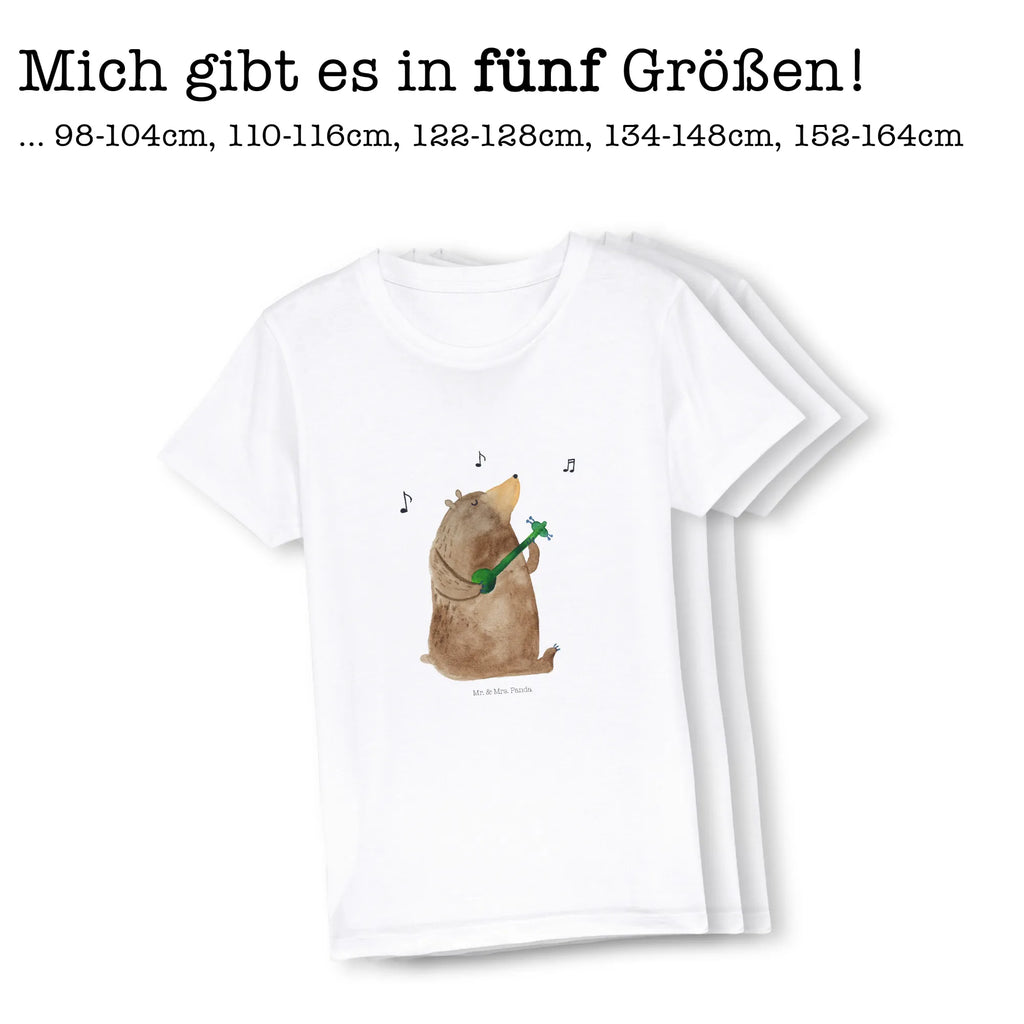 Organic Kinder T-Shirt Bär Gitarre Kinder T-Shirt, Kinder T-Shirt Mädchen, Kinder T-Shirt Jungen, Bär, Teddy, Teddybär