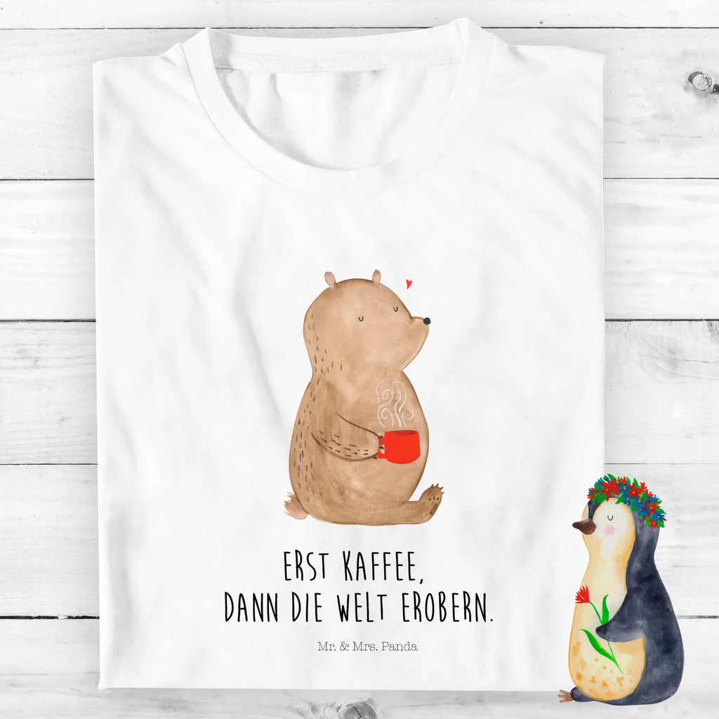 Organic Kinder T-Shirt Bär Kaffee Kinder T-Shirt, Kinder T-Shirt Mädchen, Kinder T-Shirt Jungen, Bär, Teddy, Teddybär, Kaffee, Coffee, Bären, guten Morgen, Morgenroutine, Welt erobern, Welt retten, Motivation