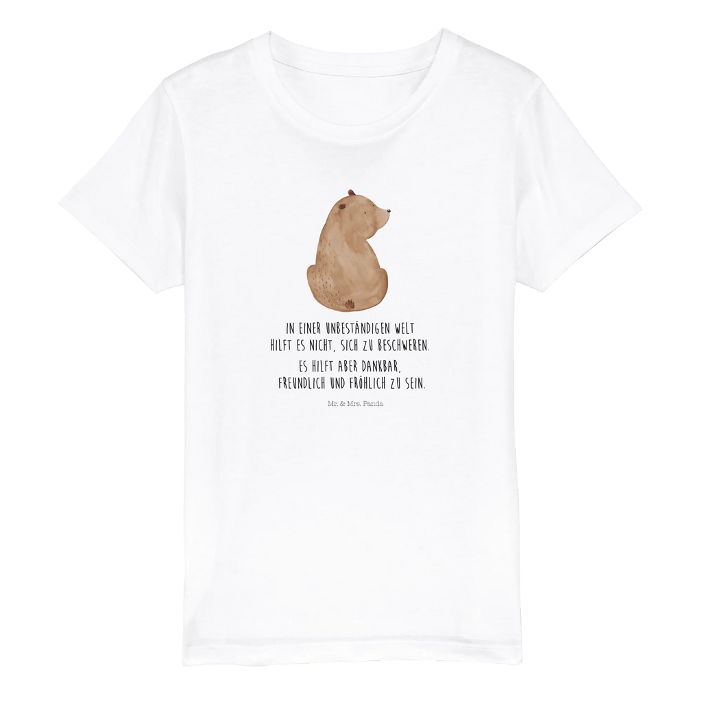 Organic Kinder T-Shirt Bär Schulterblick Kinder T-Shirt, Kinder T-Shirt Mädchen, Kinder T-Shirt Jungen, Bär, Teddy, Teddybär, Selbstachtung, Weltansicht, Motivation, Bären, Bärenliebe, Weisheit