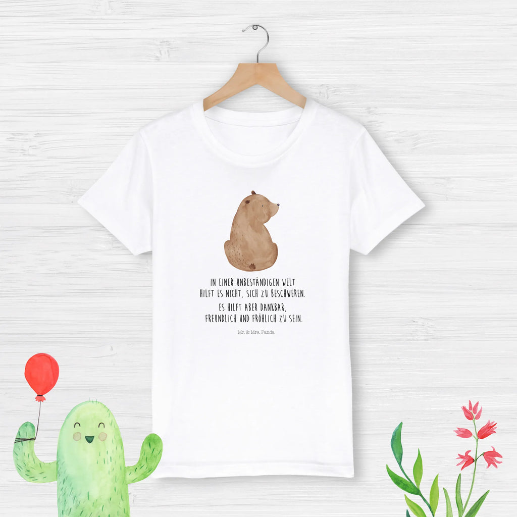 Organic Kinder T-Shirt Bär Schulterblick Kinder T-Shirt, Kinder T-Shirt Mädchen, Kinder T-Shirt Jungen, Bär, Teddy, Teddybär, Selbstachtung, Weltansicht, Motivation, Bären, Bärenliebe, Weisheit