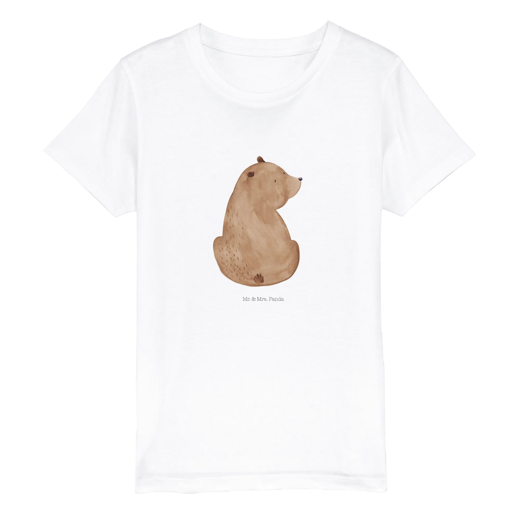 Organic Kinder T-Shirt Bär Schulterblick Kinder T-Shirt, Kinder T-Shirt Mädchen, Kinder T-Shirt Jungen, Bär, Teddy, Teddybär, Selbstachtung, Weltansicht, Motivation, Bären, Bärenliebe, Weisheit