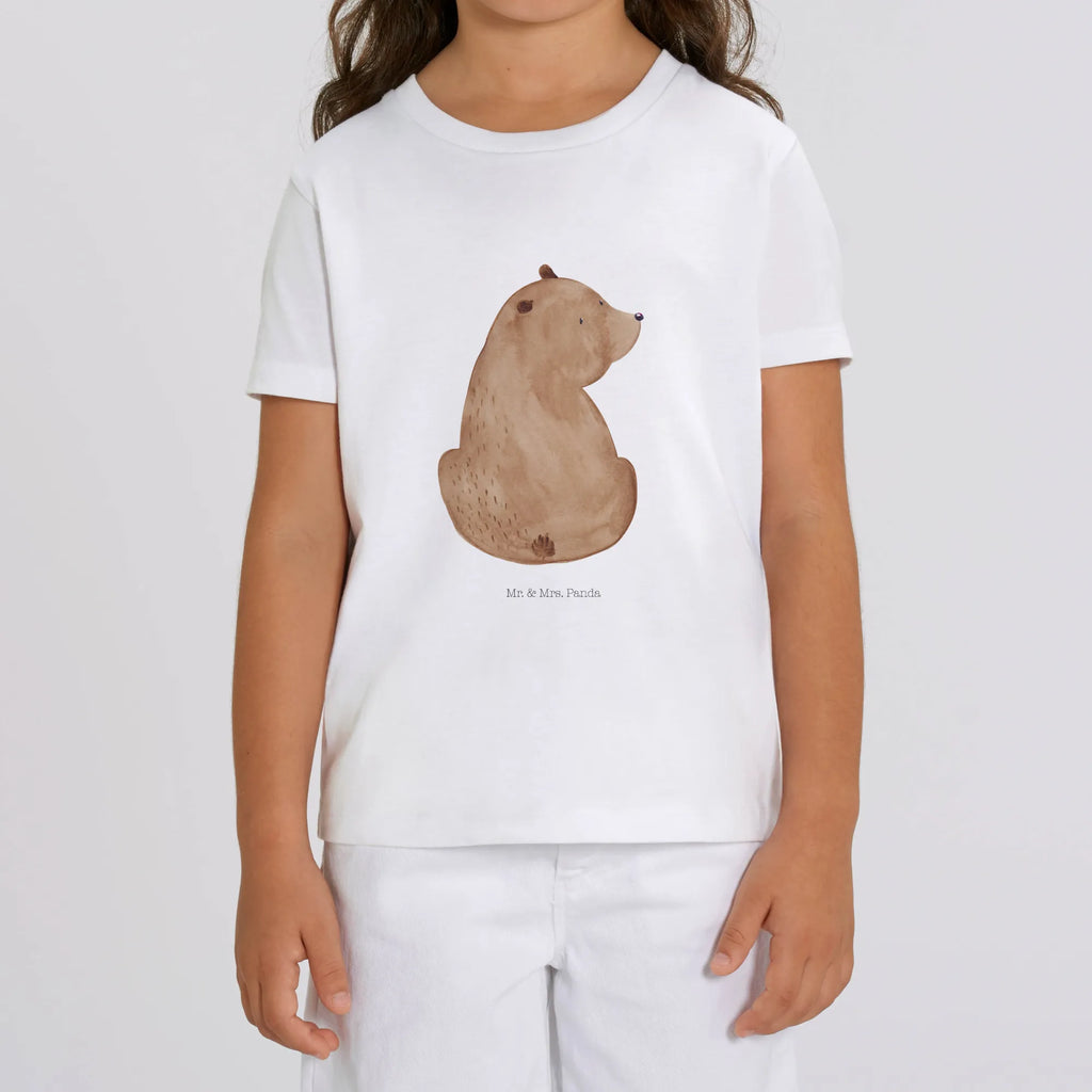 Organic Kinder T-Shirt Bär Schulterblick Kinder T-Shirt, Kinder T-Shirt Mädchen, Kinder T-Shirt Jungen, Bär, Teddy, Teddybär, Selbstachtung, Weltansicht, Motivation, Bären, Bärenliebe, Weisheit