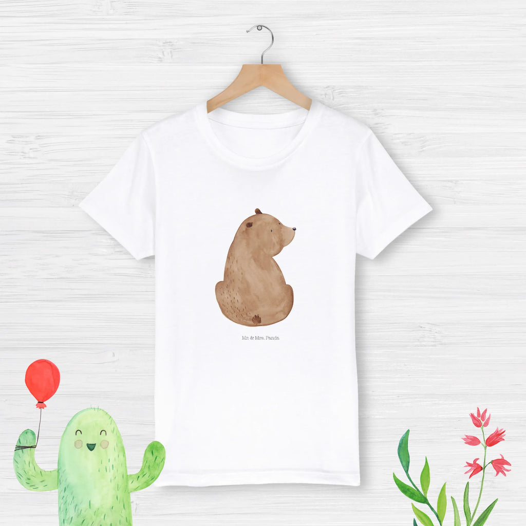 Organic Kinder T-Shirt Bär Schulterblick Kinder T-Shirt, Kinder T-Shirt Mädchen, Kinder T-Shirt Jungen, Bär, Teddy, Teddybär, Selbstachtung, Weltansicht, Motivation, Bären, Bärenliebe, Weisheit