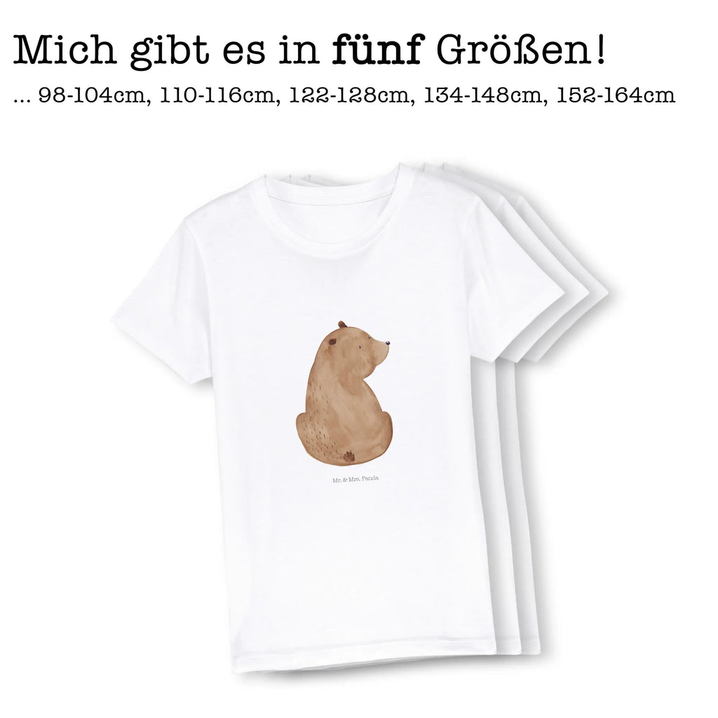 Organic Kinder T-Shirt Bär Schulterblick Kinder T-Shirt, Kinder T-Shirt Mädchen, Kinder T-Shirt Jungen, Bär, Teddy, Teddybär, Selbstachtung, Weltansicht, Motivation, Bären, Bärenliebe, Weisheit