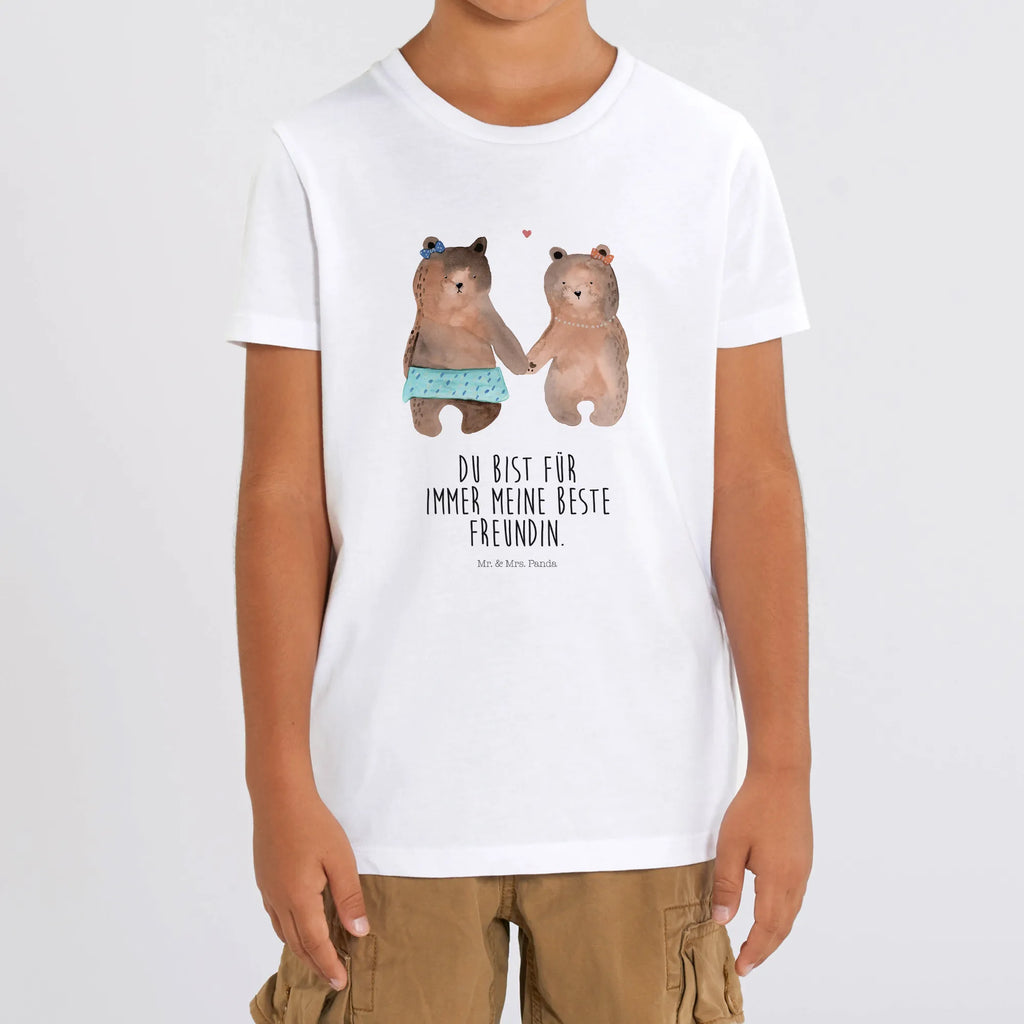 Organic Kinder T-Shirt Bär Freundin Kinder T-Shirt, Kinder T-Shirt Mädchen, Kinder T-Shirt Jungen, Bär, Teddy, Teddybär, Bär Freundin Beste Freund Liebe Liebesbeweis Verliebt Kumpel Kumpeliene