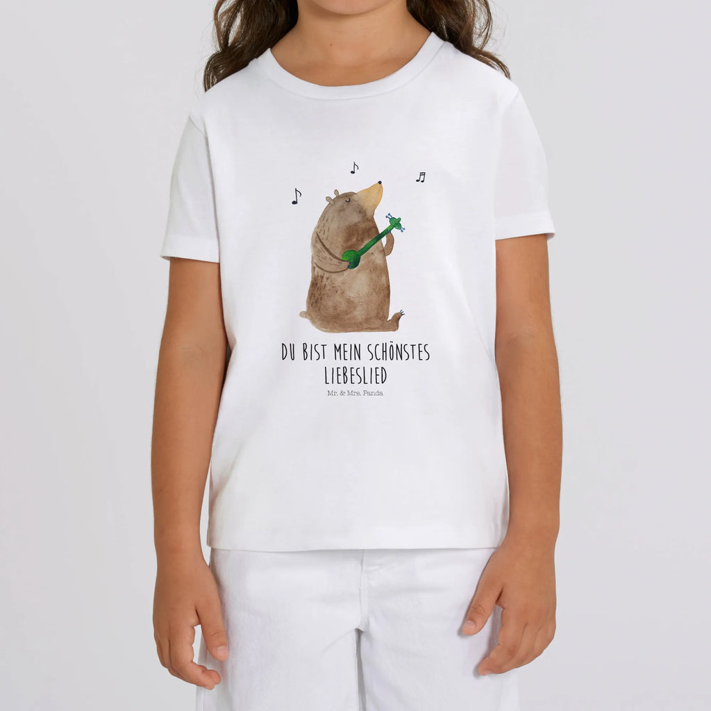 Organic Kids T-Shirt bear song Kinder T-Shirt, Kinder T-Shirt Mädchen, Kinder T-Shirt Jungen, Bär, Teddy, Teddybär, Bärchen, Bear, Liebeslied, Lied, Song, Valentinstag, Valentine, Geschenk, Partner, Liebe, Freundin, Frau, Herz, Spruch