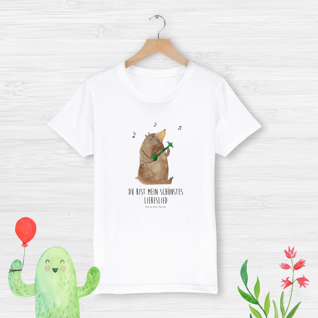 Organic Kids T-Shirt bear song Kinder T-Shirt, Kinder T-Shirt Mädchen, Kinder T-Shirt Jungen, Bär, Teddy, Teddybär, Bärchen, Bear, Liebeslied, Lied, Song, Valentinstag, Valentine, Geschenk, Partner, Liebe, Freundin, Frau, Herz, Spruch