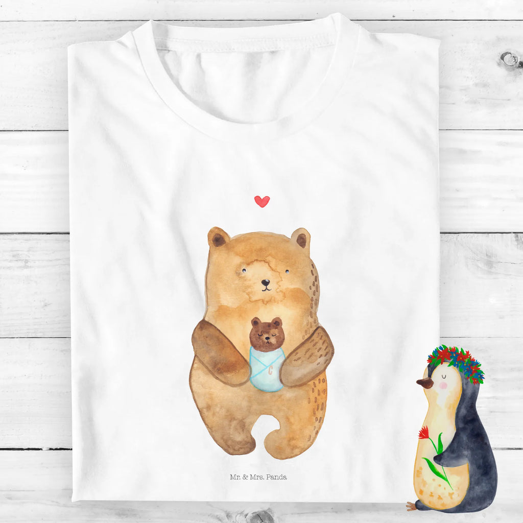 Organic Kinder T-Shirt Bär mit Baby Kinder T-Shirt, Kinder T-Shirt Mädchen, Kinder T-Shirt Jungen, Bär, Teddy, Teddybär, Eltern, Mutter, Baby, Taufe, Geburt, Nichte, Neffe, Enkel, Enkelin, Täufling, Geburtstag, Glückwunsch