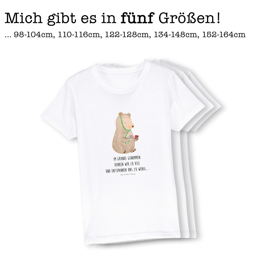 Organic Kinder T-Shirt Bär Arzt Kinder T-Shirt, Kinder T-Shirt Mädchen, Kinder T-Shirt Jungen, Bär, Teddy, Teddybär, Arzt, Ärztin, Doktor, Professor, Doktorin, Professorin