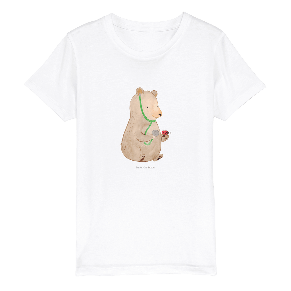 Organic Kinder T-Shirt Bär Arzt Kinder T-Shirt, Kinder T-Shirt Mädchen, Kinder T-Shirt Jungen, Bär, Teddy, Teddybär, Arzt, Ärztin, Doktor, Professor, Doktorin, Professorin