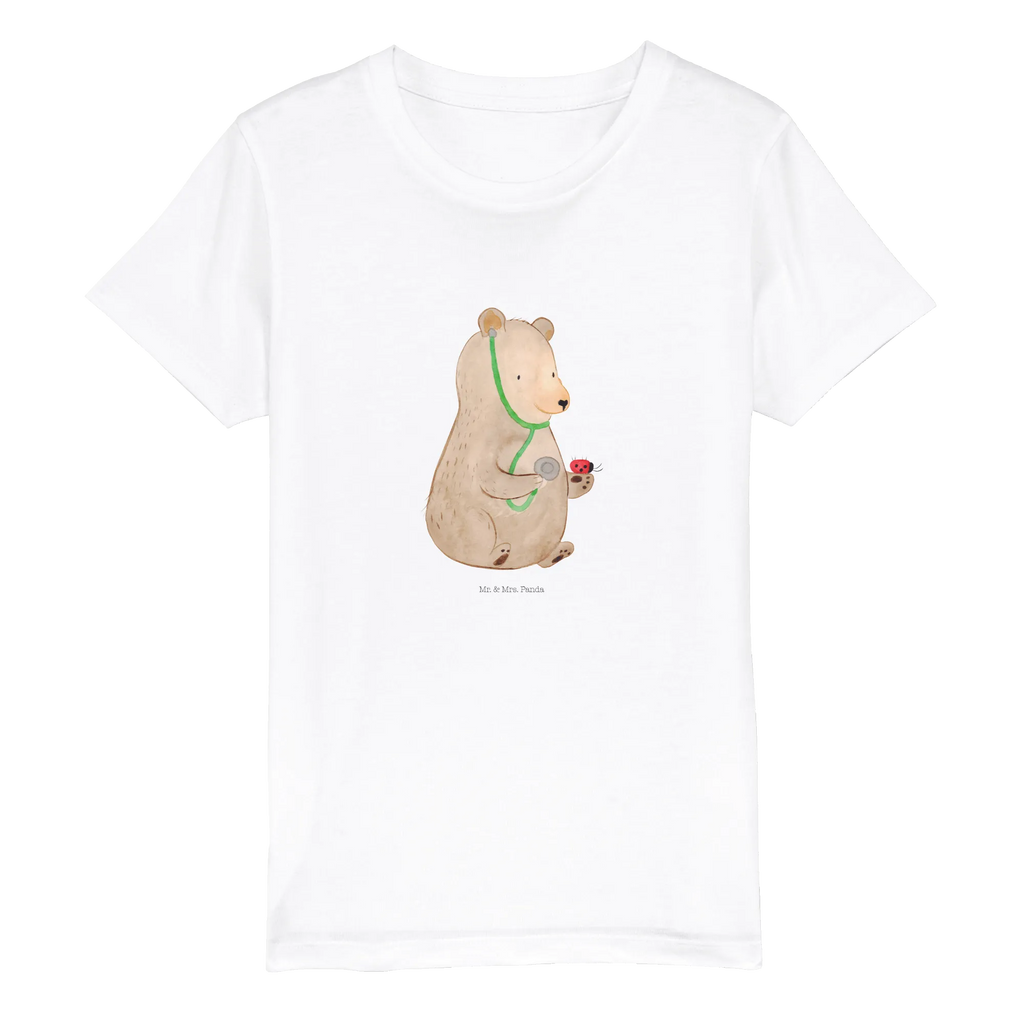 Organic Kinder T-Shirt Bär Arzt Kinder T-Shirt, Kinder T-Shirt Mädchen, Kinder T-Shirt Jungen, Bär, Teddy, Teddybär, Arzt, Ärztin, Doktor, Professor, Doktorin, Professorin