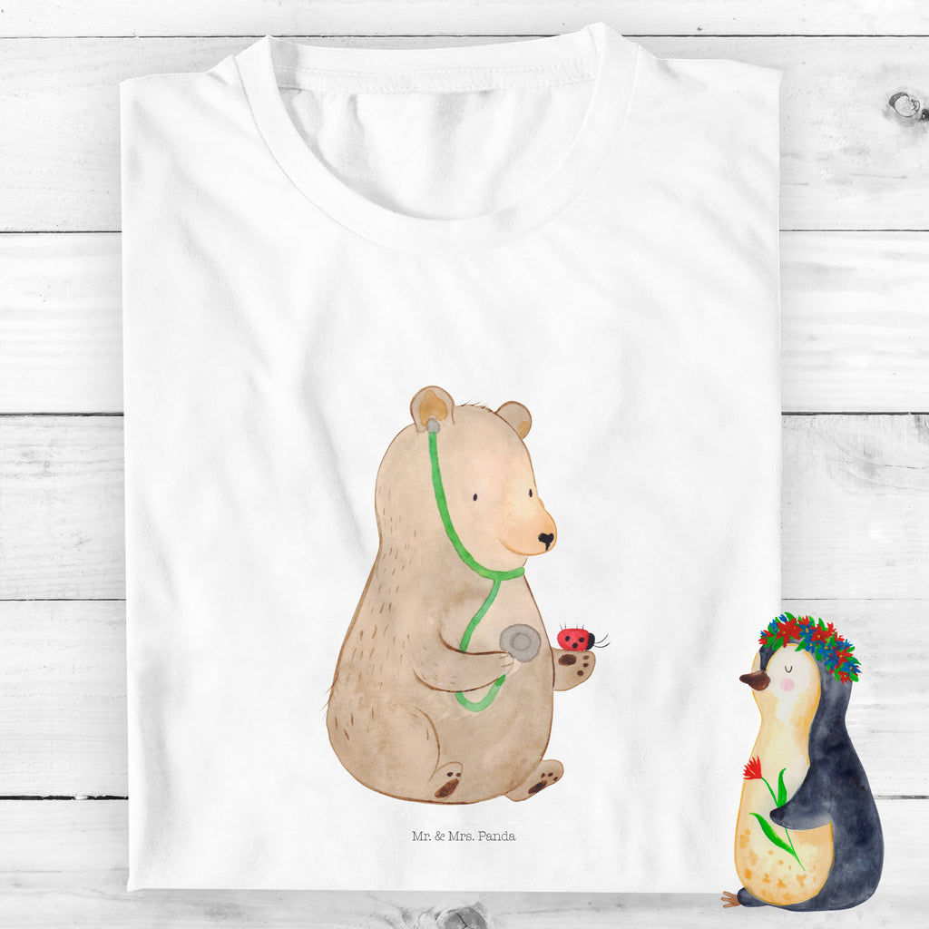 Organic Kinder T-Shirt Bär Arzt Kinder T-Shirt, Kinder T-Shirt Mädchen, Kinder T-Shirt Jungen, Bär, Teddy, Teddybär, Arzt, Ärztin, Doktor, Professor, Doktorin, Professorin