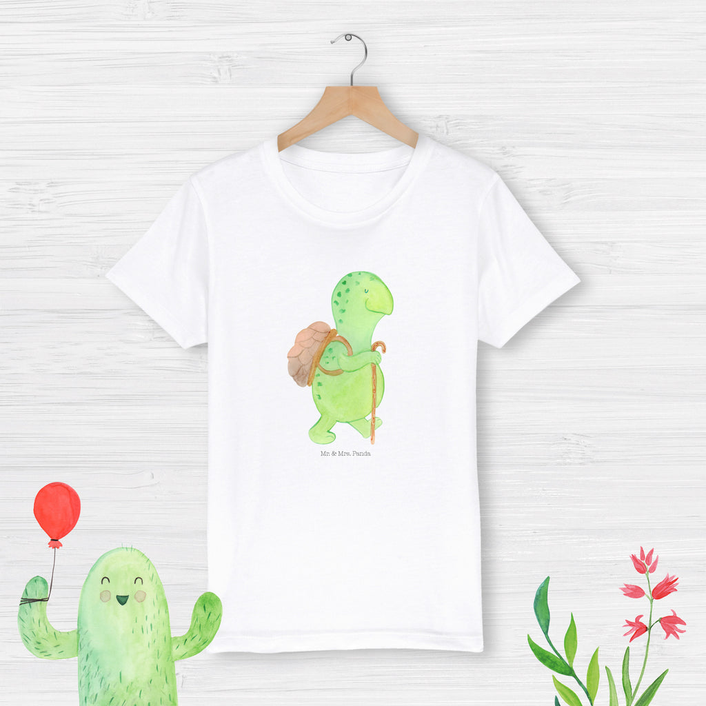 Organic Kinder T-Shirt Schildkröte Wanderer Kinder T-Shirt, Kinder T-Shirt Mädchen, Kinder T-Shirt Jungen, Schildkröte, Schildkröten, Motivation, Motivationsspruch, Motivationssprüche, Neuanfang