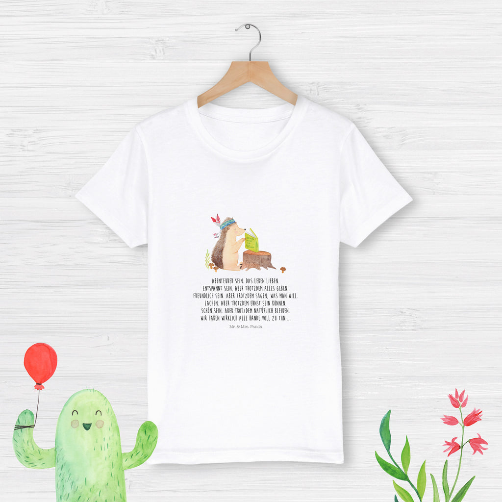 Organic Kinder T-Shirt Igel Indianer Kinder T-Shirt, Kinder T-Shirt Mädchen, Kinder T-Shirt Jungen, Waldtiere, Tiere, Igel, Indianer, Abenteuer, Lagerfeuer, Camping