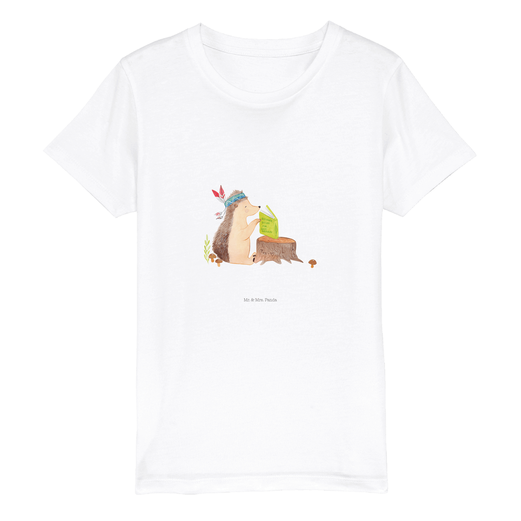 Organic Kinder T-Shirt Igel Indianer Kinder T-Shirt, Kinder T-Shirt Mädchen, Kinder T-Shirt Jungen, Waldtiere, Tiere, Igel, Indianer, Abenteuer, Lagerfeuer, Camping