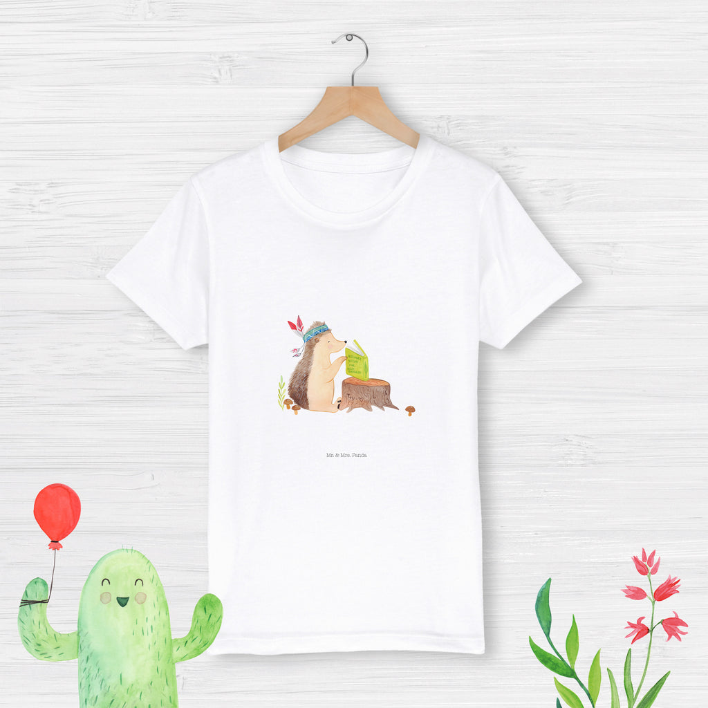 Organic Kinder T-Shirt Igel Indianer Kinder T-Shirt, Kinder T-Shirt Mädchen, Kinder T-Shirt Jungen, Waldtiere, Tiere, Igel, Indianer, Abenteuer, Lagerfeuer, Camping