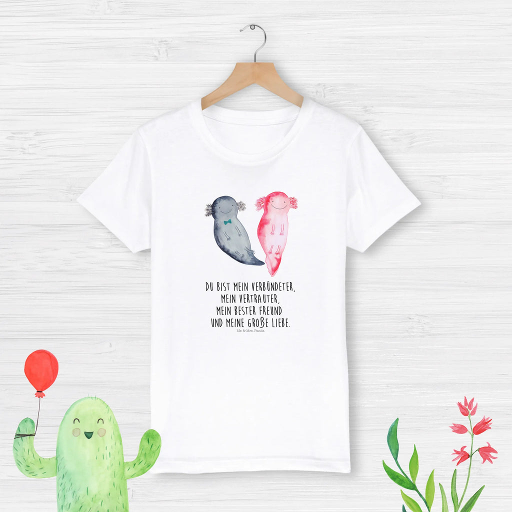 Organic Kinder T-Shirt Axolotl Freundin Kinder T-Shirt, Kinder T-Shirt Mädchen, Kinder T-Shirt Jungen, Axolotl, Molch, Axolot, Schwanzlurch, Lurch, Lurche, Liebe, große Liebe, Liebesbeweis, Freund, Verlobter, Ehemann, Jahrestag, Valentinstag