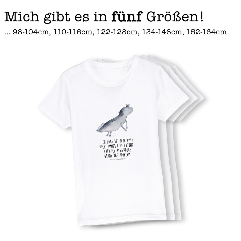 Organic Kinder T-Shirt Axolotl Schwimmen Kinder T-Shirt, Kinder T-Shirt Mädchen, Kinder T-Shirt Jungen, Axolotl, Molch, Axolot, Schwanzlurch, Lurch, Lurche, Problem, Probleme, Lösungen, Motivation