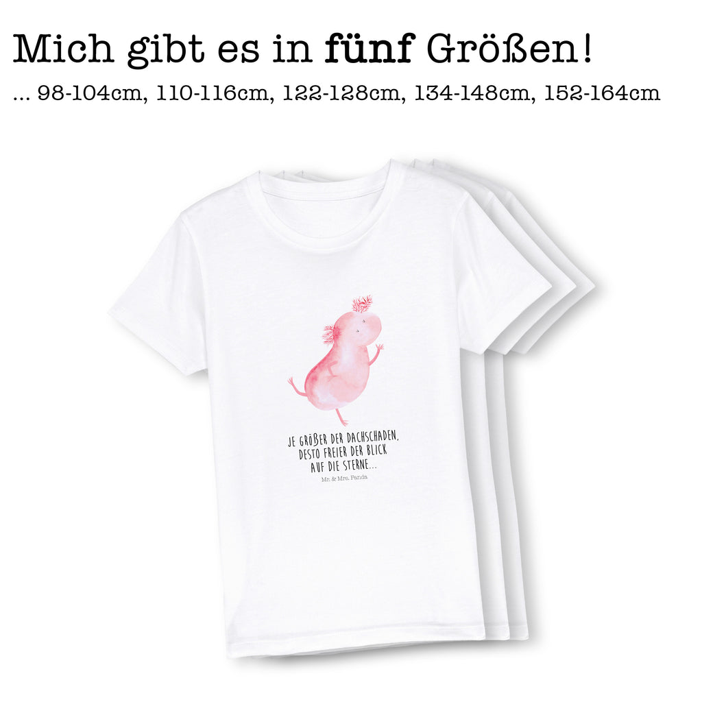 Organic Kinder T-Shirt Axolotl tanzt Kinder T-Shirt, Kinder T-Shirt Mädchen, Kinder T-Shirt Jungen, Axolotl, Molch, Axolot, Schwanzlurch, Lurch, Lurche, Dachschaden, Sterne, verrückt, Freundin, beste Freundin