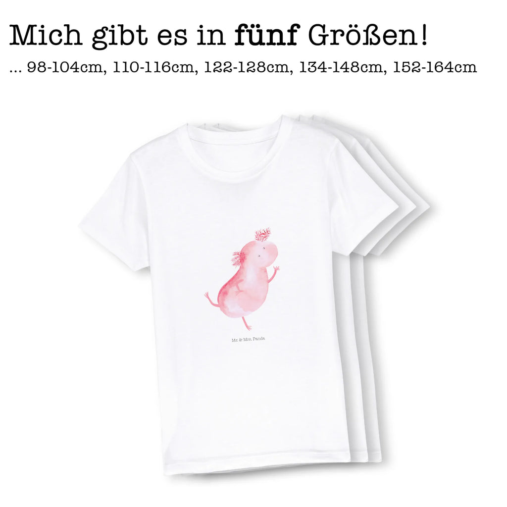 Organic Kinder T-Shirt Axolotl tanzt Kinder T-Shirt, Kinder T-Shirt Mädchen, Kinder T-Shirt Jungen, Axolotl, Molch, Axolot, Schwanzlurch, Lurch, Lurche, Dachschaden, Sterne, verrückt, Freundin, beste Freundin