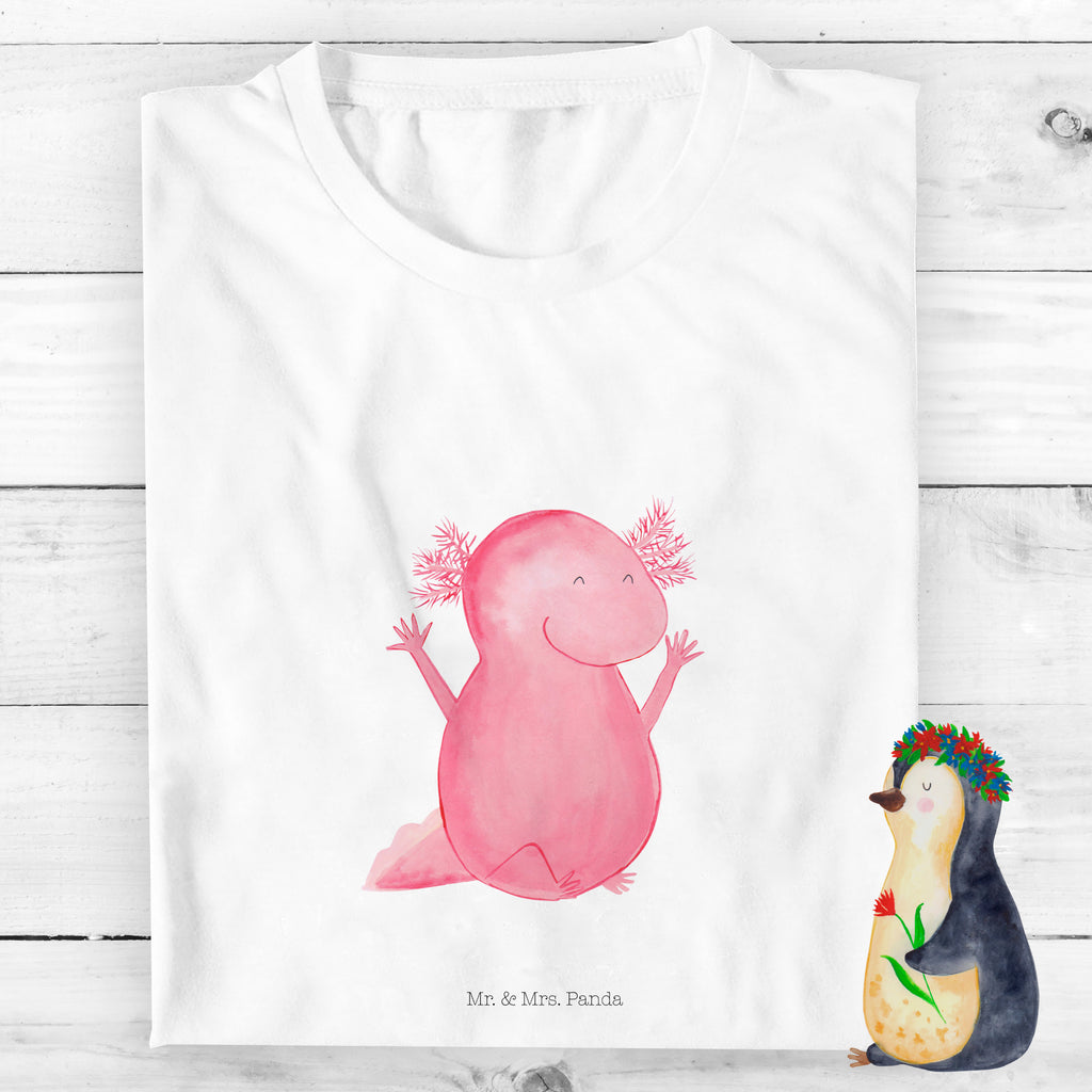 Organic Kinder T-Shirt Axolotl Hurra Kinder T-Shirt, Kinder T-Shirt Mädchen, Kinder T-Shirt Jungen, Axolotl, Molch, Axolot, Schwanzlurch, Lurch, Lurche, fröhlich, Spaß, Freude, Motivation, Zufriedenheit