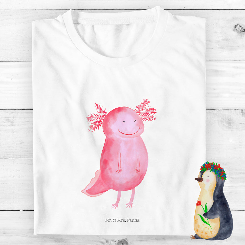 Organic Kinder T-Shirt Axolotl glücklich Kinder T-Shirt, Kinder T-Shirt Mädchen, Kinder T-Shirt Jungen, Axolotl, Molch, Axolot, Schwanzlurch, Lurch, Lurche, Motivation, gute Laune