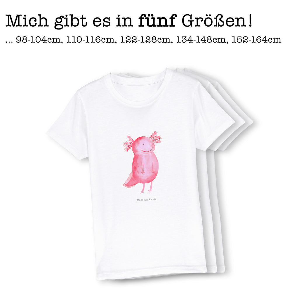 Organic Kinder T-Shirt Axolotl glücklich Kinder T-Shirt, Kinder T-Shirt Mädchen, Kinder T-Shirt Jungen, Axolotl, Molch, Axolot, Schwanzlurch, Lurch, Lurche, Motivation, gute Laune