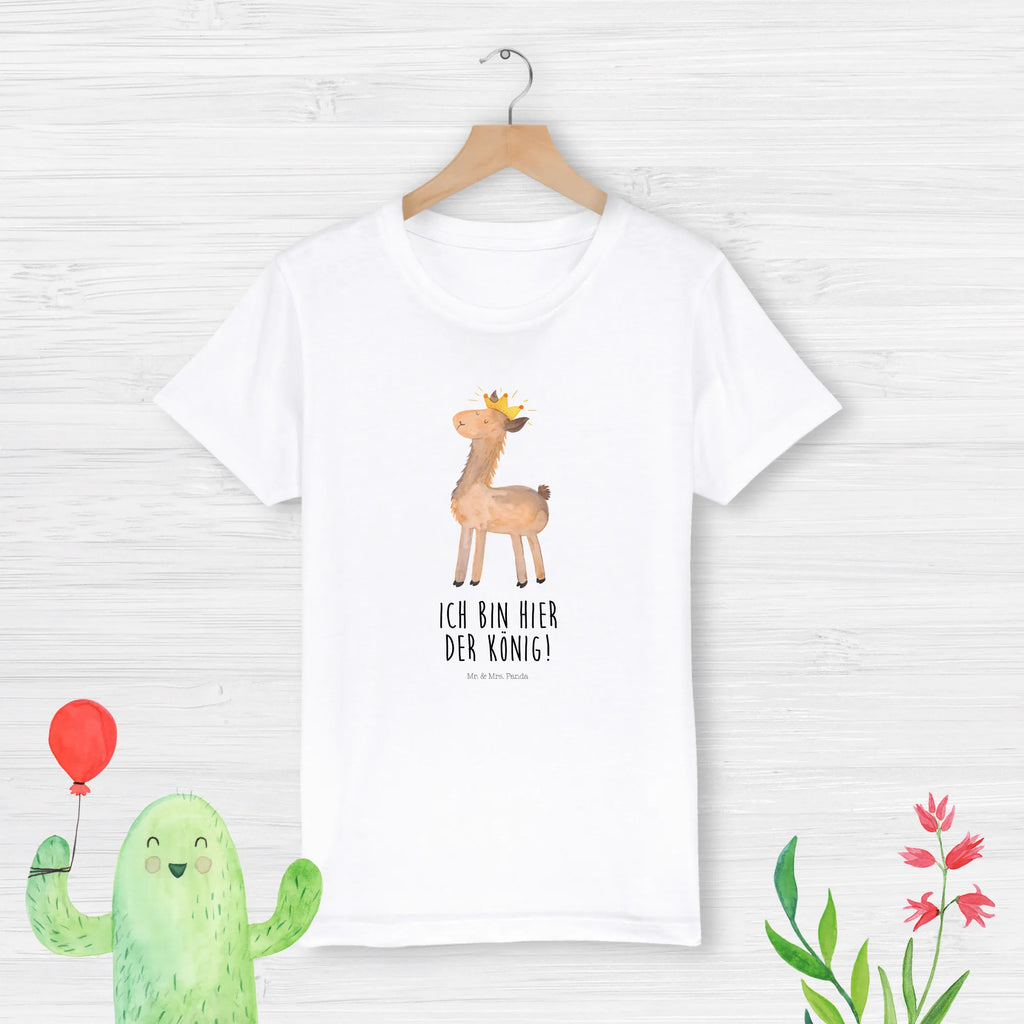 Organic Kinder T-Shirt Lama König Kinder T-Shirt, Kinder T-Shirt Mädchen, Kinder T-Shirt Jungen, Lama, Alpaka, Lamas, König, Königin, Freundin, Mama, Papa, Büro Kollege, Kollegin, Chef, Vorgesetzter, Abi, Abitur