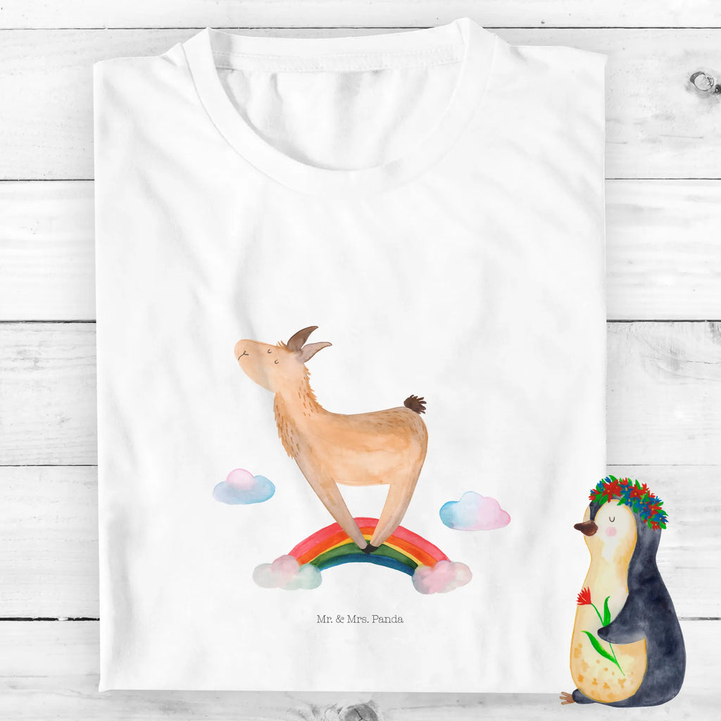 Organic Kinder T-Shirt Lama Regenbogen Kinder T-Shirt, Kinder T-Shirt Mädchen, Kinder T-Shirt Jungen, Lama, Alpaka, Lamas, Regenbogen, Haters gonna hate, Haters, Selbstständig, Außenseiter, Schule, Abi, Hobby, Wolkenland, Freiheit