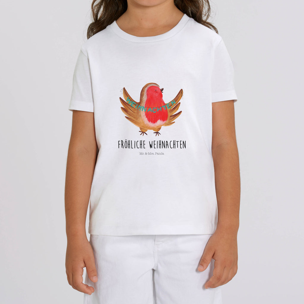 Organic Kinder T-Shirt Rotkehlchen Weihnachten Kinder T-Shirt, Kinder T-Shirt Mädchen, Kinder T-Shirt Jungen, Winter, Weihnachten, Weihnachtsdeko, Nikolaus, Advent, Heiligabend, Wintermotiv, Frohe Weihnachten, Weihnachtsmotiv, Weihnachtsgruß, Vogel, xmas