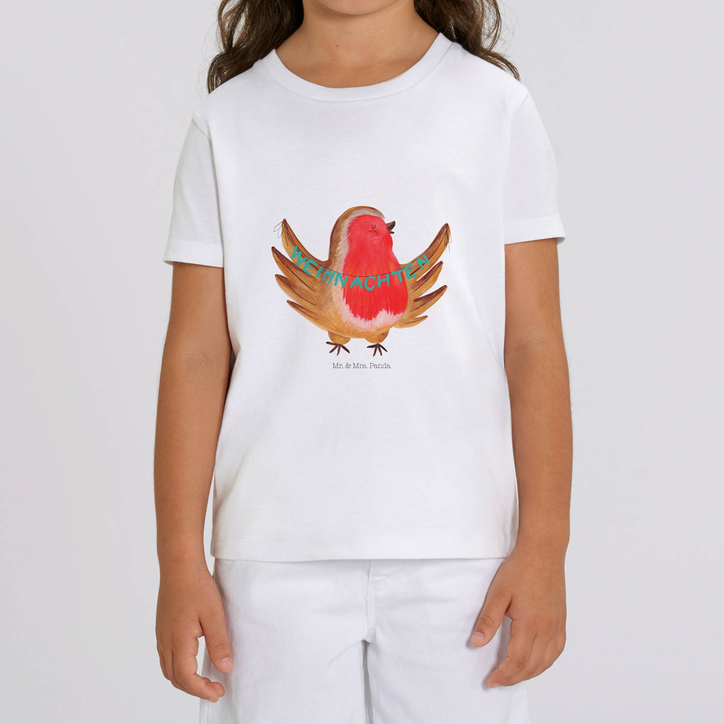 Organic Kinder T-Shirt Rotkehlchen Weihnachten Kinder T-Shirt, Kinder T-Shirt Mädchen, Kinder T-Shirt Jungen, Winter, Weihnachten, Weihnachtsdeko, Nikolaus, Advent, Heiligabend, Wintermotiv, Frohe Weihnachten, Weihnachtsmotiv, Weihnachtsgruß, Vogel, xmas