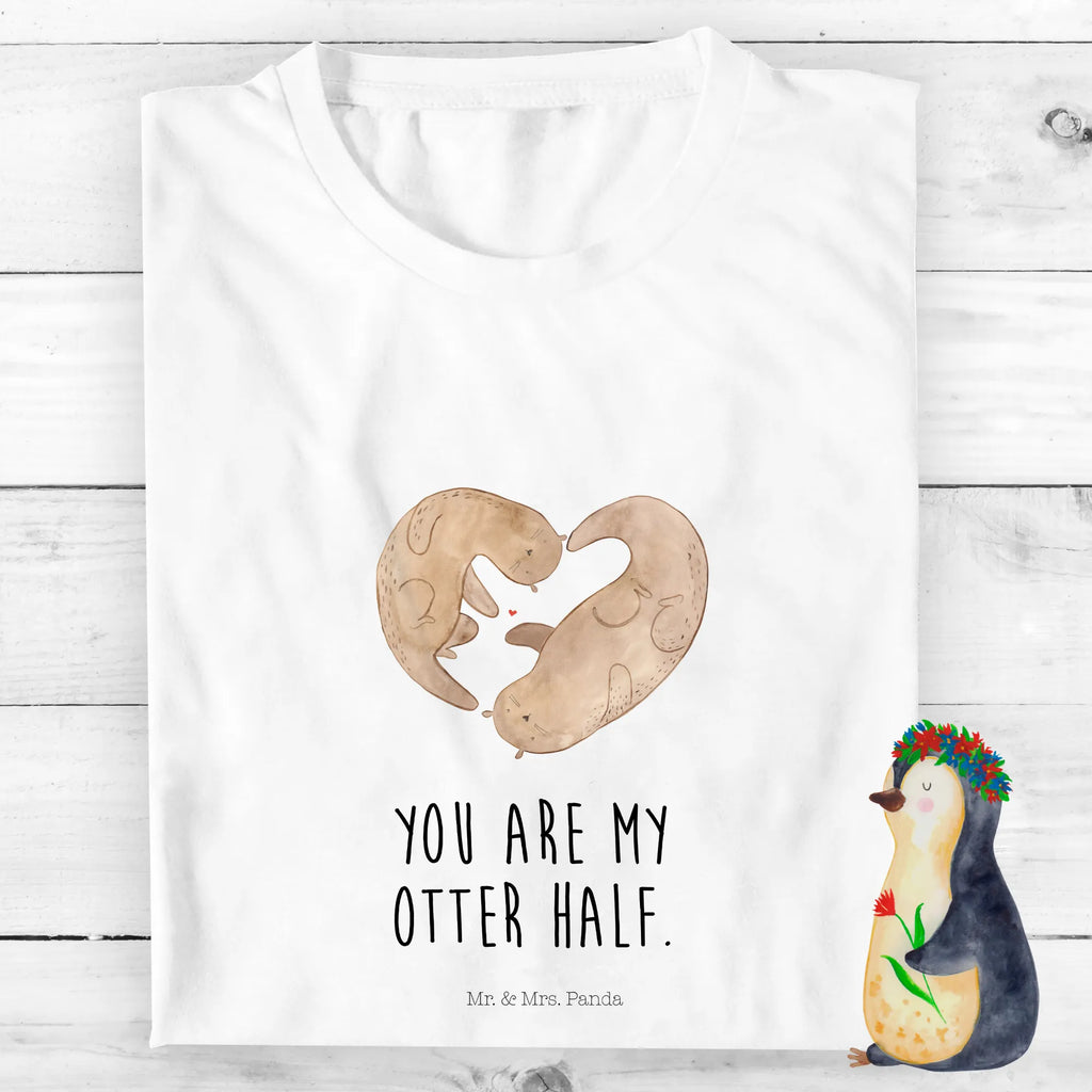 Organic Kinder T-Shirt Otter Herz Kinder T-Shirt, Kinder T-Shirt Mädchen, Kinder T-Shirt Jungen, Otter, Fischotter, Seeotter, Liebe, Herz, Liebesbeweis, Liebesgeschenk, Bessere Hälfte, Love you, Jahrestag, Hochzeitstag, Verlobung, gemeinsames Leben