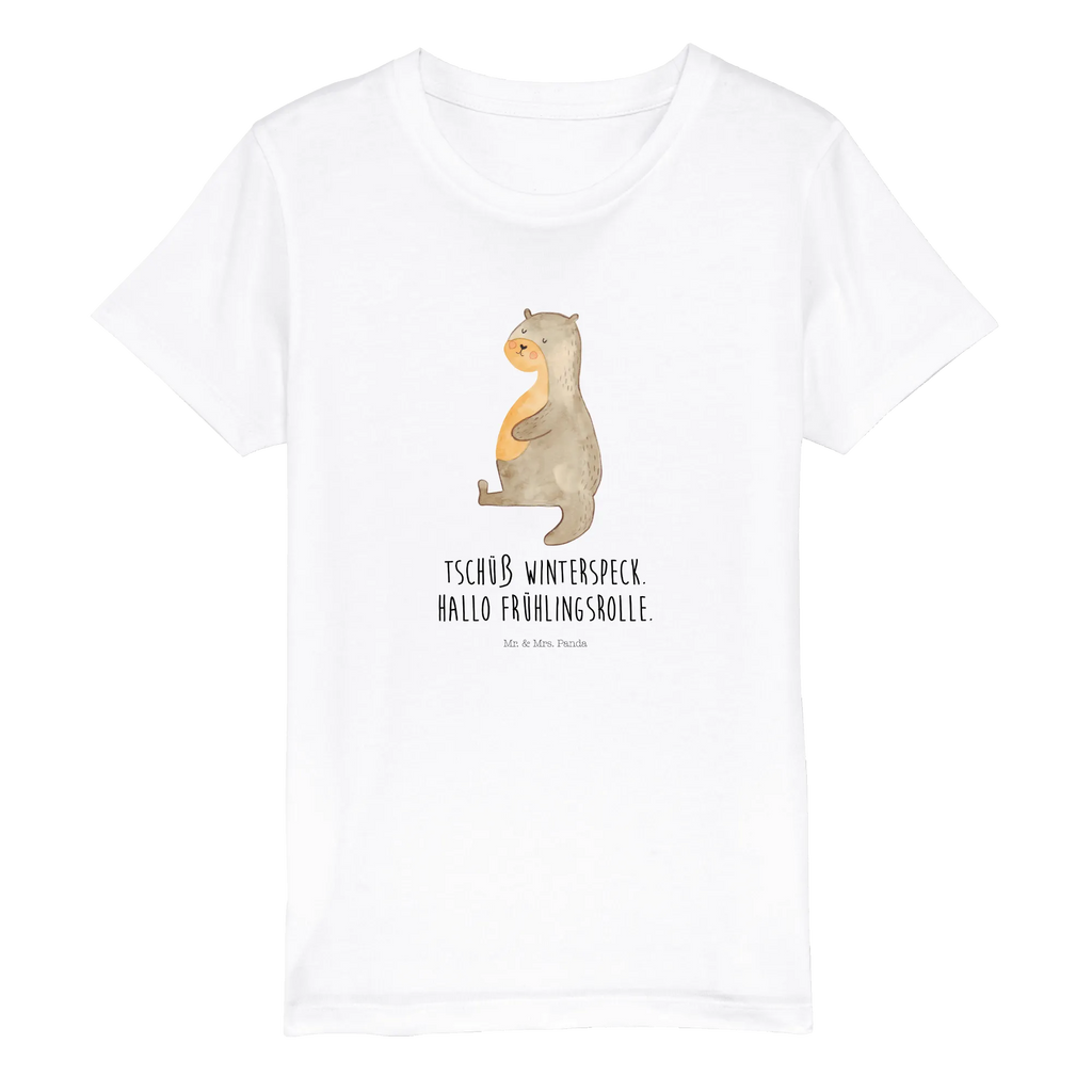 Organic Kinder T-Shirt Otter Bauch Kinder T-Shirt, Kinder T-Shirt Mädchen, Kinder T-Shirt Jungen, Otter, Fischotter, Seeotter, Otter Seeotter See Otter