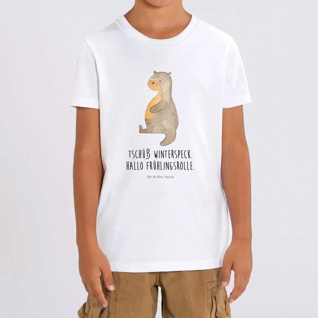 Organic Kinder T-Shirt Otter Bauch Kinder T-Shirt, Kinder T-Shirt Mädchen, Kinder T-Shirt Jungen, Otter, Fischotter, Seeotter, Otter Seeotter See Otter