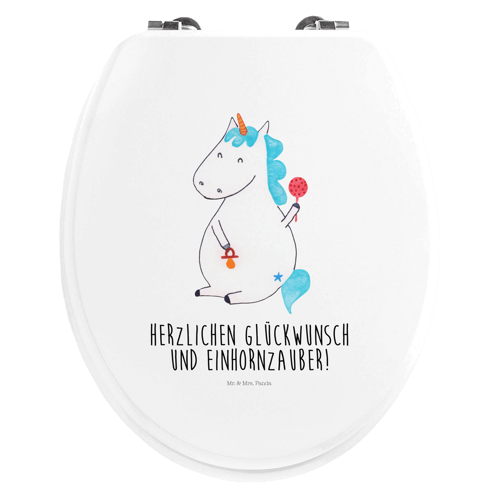 Motiv WC Sitz Einhorn Baby Klobrille, Klodeckel, Toilettendeckel, WC-Sitz, Toilette, Einhorn, Einhörner, Einhorn Deko, Pegasus, Unicorn, Mutter, Geburt, Geburtstag, erstes Kind, Baby, Babyglück, Nachwuchs, Eltern, Party, Kind, Schnuller