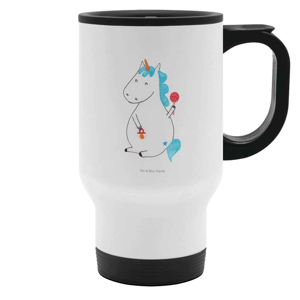 Thermobecher Einhorn Baby Thermobecher, To Go Becher, Thermotasse, Kaffeebecher, Isolierbecher, Thermobecher To Go, Warmhaltetasse, Edelstahlbecher, Reisebecher, Tasse mit Deckel, Thermobecher für 400 ml, Kaffeetasse zum Mitnehmen, Tasse zum Mitnehmen, Spülmaschinenfest, Einhorn, Einhörner, Einhorn Deko, Unicorn, Mutter, Geburt, Geburtstag, erstes Kind, Baby, Babyglück, Nachwuchs, Eltern, Party, Kind, Schnuller