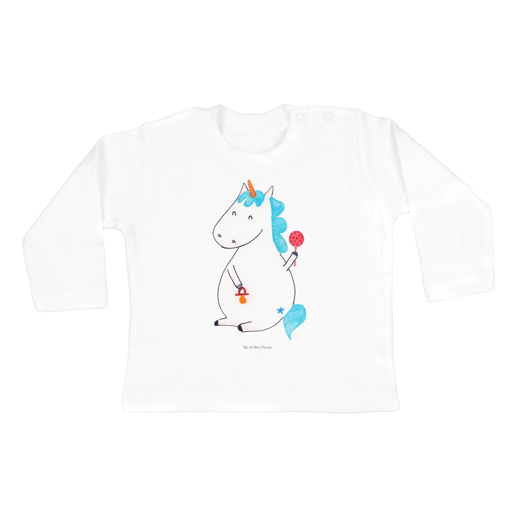 Baby Longsleeve Einhorn Baby Mädchen, Jungen, Baby, Langarm, Bio, Kleidung, Einhorn, Einhörner, Einhorn Deko, Pegasus, Unicorn, Mutter, Geburt, Geburtstag, erstes Kind, Babyglück, Nachwuchs, Eltern, Party, Kind, Schnuller