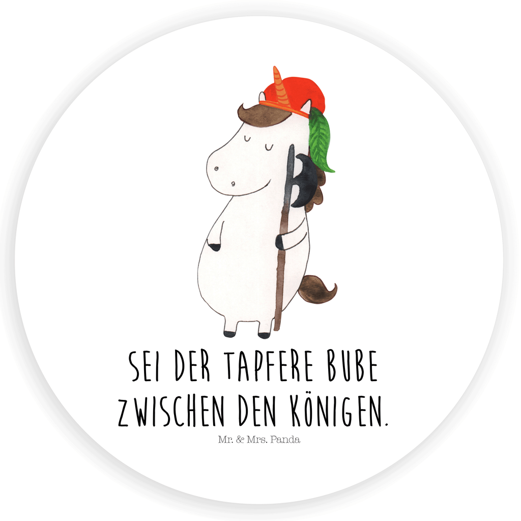 Rund Aufkleber Einhorn Bube Sticker, Aufkleber, Etikett, Einhorn, Einhörner, Einhorn Deko, Pegasus, Unicorn, Bube, Mittelalter