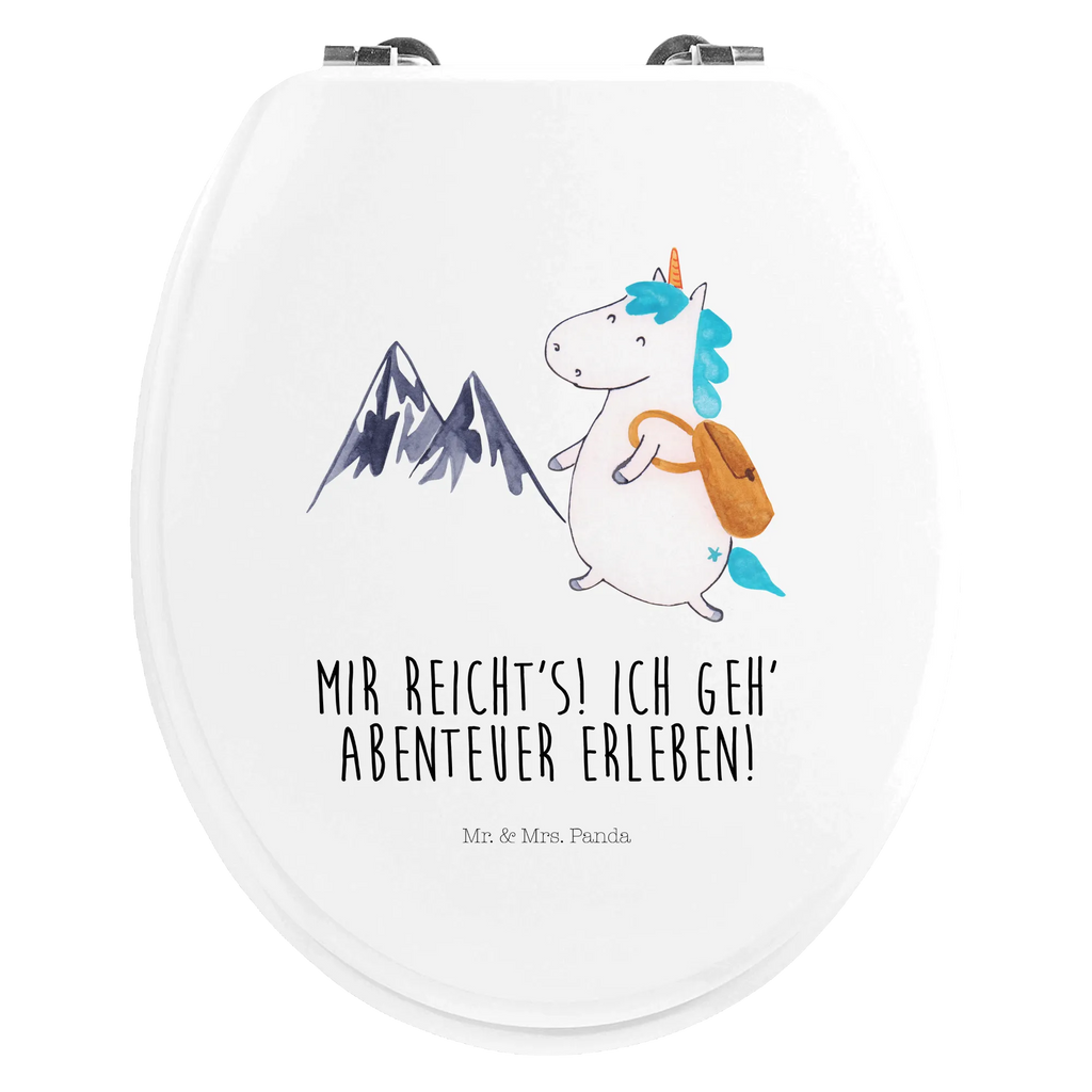 Motiv WC Sitz Einhorn Bergsteiger Klobrille, Klodeckel, Toilettendeckel, WC-Sitz, Toilette, Einhorn, Einhörner, Einhorn Deko, Pegasus, Unicorn, Bergsteiger, Abenteuer, Berge, Abenteurer, Weltenbummler, Weltreise, Reisen, Urlaub, Entdecker