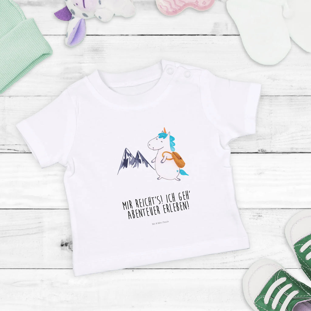 Organic Baby Shirt Einhorn Bergsteiger Baby T-Shirt, Jungen Baby T-Shirt, Mädchen Baby T-Shirt, Shirt, Einhorn, Einhörner, Einhorn Deko, Pegasus, Unicorn, Bergsteiger, Abenteuer, Berge, Abenteurer, Weltenbummler, Weltreise, Reisen, Urlaub, Entdecker